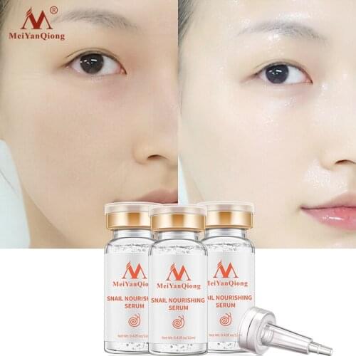 3pcs/lot Snail liquid contains plant essence hyaluronic acid anti-aging whitening skin lifting skin moisturizing essence 12 ml
