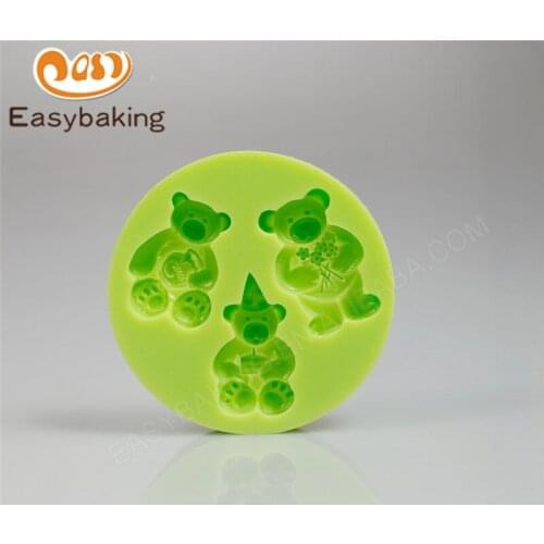 3D Cute Bears Chocolate Mould Silicone Cake Molds Fondant Tools Food Safe