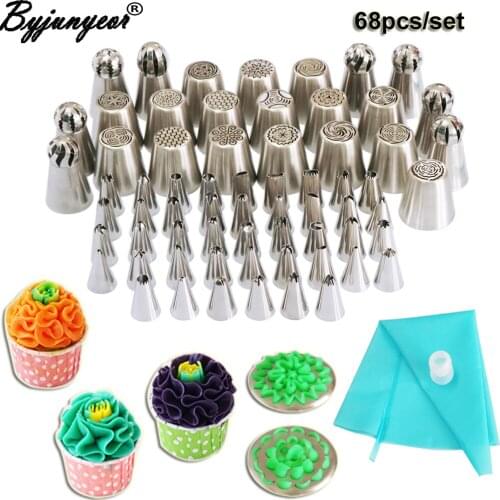 40PCS/set Russian Nozzle+Russian Spherical Ball + Flower Icing Piping Tips Cake Decorating Tools CS036