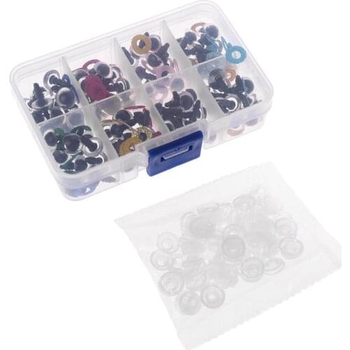 80Pcs 10mm/0.39in DIY Doll Puppet Plastic Eyes Safety Washers Pads For Handmade Whale Owl Doll Craft Children Kids Toy