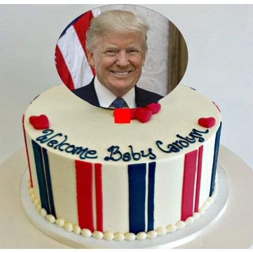 New Humor United States President Acrylic Cake Topper Funny Birthday Cupcake Toppers for Baby Birthday Party Cake Decorations
