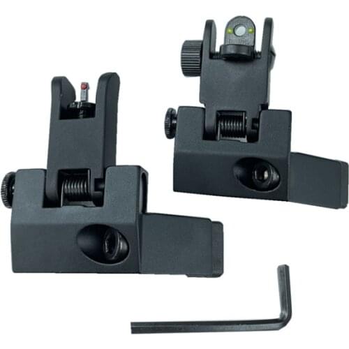 Ar15 mechanical sight Tactical accessories 45 degree fiber optic metal sight can be used for 20 mm Picatinny rifle