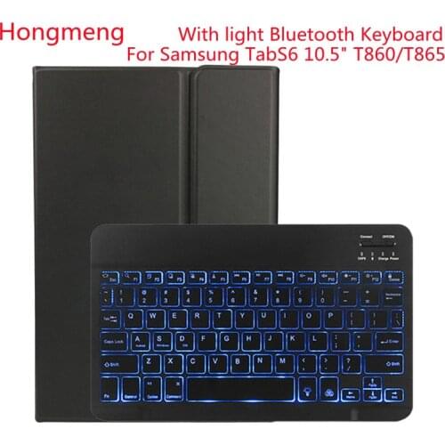 Hongmeng Bluetooth keyboard Leather Case Business simplicity For Tablet Samsung TabS6 10.5 T860 cover bracket with Pencil Case