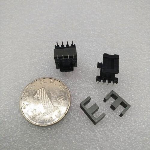 EE10 ferrite transformer magnetic core supporting bakelite skeleton horizontal 4 + 4 vertical 4 + 4