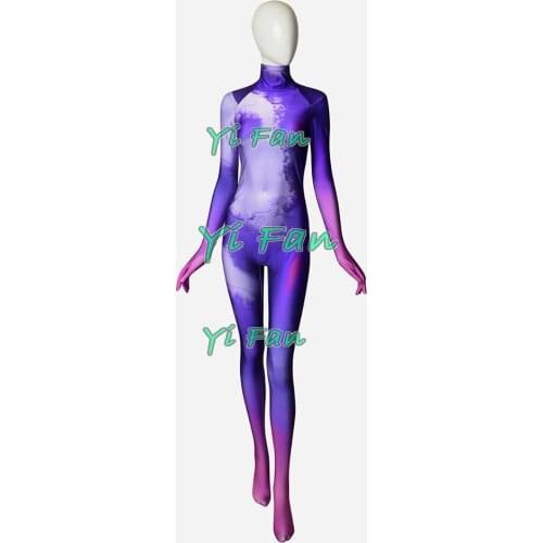 Evelyn Cosplay Costume Game Charact 3D Print Spandex Zentai Bodysuit Woman Cosplay Superhero Costume Zentai Catsuit Freeshipping