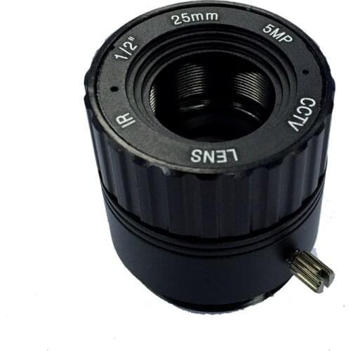 HD 5mp 25mm CCTV Lens 1/2" Fixed Iris IR Infrared CS view 70m 90degrees angle For IP Camera