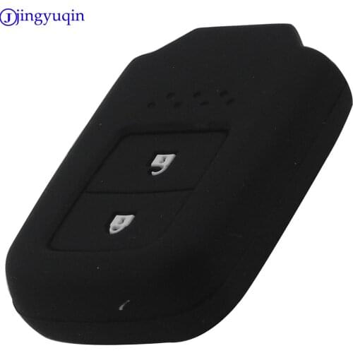 Jingyuqin New Remote Car Key Fob Silicone Case Cover Protector Fit For Honda JADE Crosstour Fit Civic Fob Shell Cover 2 BTN