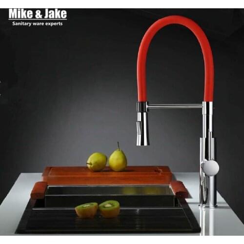 Red kitchen faucet pull out sink faucet 360 ronating brass pull down kitchen tap cold and hot kitchen mixer tap kitchen mixer