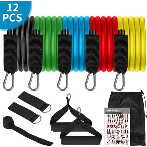 Bodybuilding Resistance Bands Gym Rubber Sport Elastic Fitness Sports Accessories Portable Equipment 100LBS Tape Bands