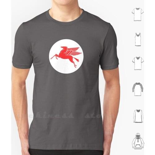Mobil Pegasus Shirt T Shirt Print Big Size 6xl Cotton New Cool Tee Enamel Sign Vintage Petrol Vintage Gas Vintage Gasoline
