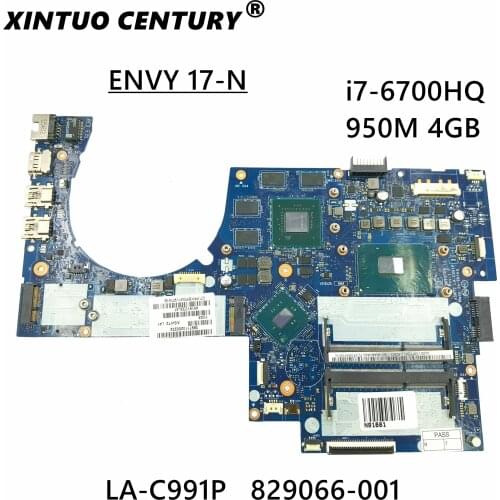 For HP 17-N178CA 17-N Laptop motherboard 832317-601 832317-001 829066-601 829066-501 829066-001 LA-C991P I7-6700HQ 100% Testd OK