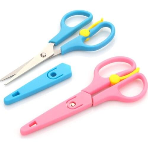 New Tijeras Para Costura Pinking and Blue Embroidery Mini Sewing Scissors Craft Safety Protective Case Stainless Steel Scissors