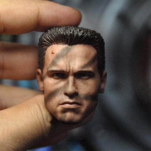 1/6 Scale T800 Arnold Schwarzenegger Head Models Camouflage Face for 12''Figures Toys Gifts Collections