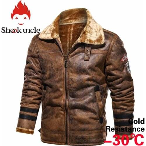 Winter men jacket mens denim jacket plus velvet leather military tactical loose jeans jacket black casual air force pilot coat