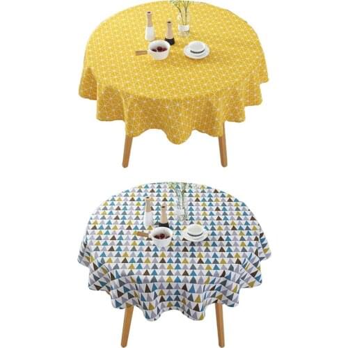 Nordic Polyester Cotton Round Tablecloth Banquet Party Table Exquisite Table Decoration Props Supplies