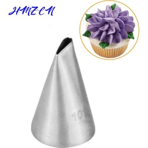 New 101# Rose Petal Metal Cream Tips Cake Decorating Tools Steel Icing Piping Nozzles Cake Cream Decorating Cupcake Pastry Tool
