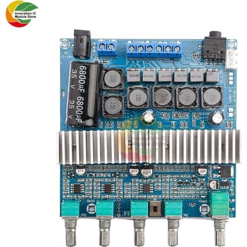 Ziqqucu TPA3116 Subwoofer Amplifier Board 2x50W DC 12V-24V 2*50W+100W 2.1 Channel High Power Bluetooth 4.2 Audio AMP