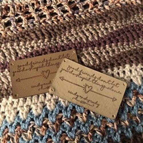 Personalize Quilt and Blanket Leather Tags,Leather labels for knitted and crocheted items, Labels for Handmade Products