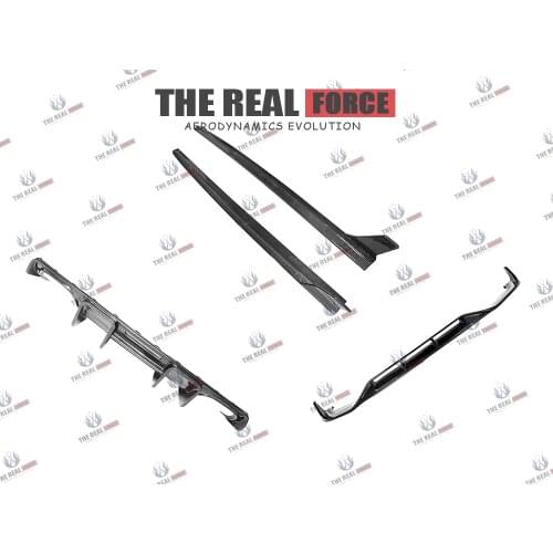 Suitable For 13-16 Audi S3 TRF-K Carbon Fiber Full Lip Boby Kit - Front Rear Lip Diffuser Side Skirts
