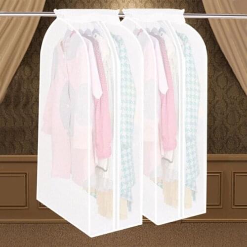 Dust Prevention Wardrobe Storage Bags Reusable Hanger Coat Clothes Garment Suit Cover Organizer Case for Clothes