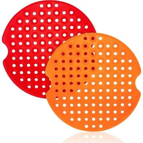 Silicone Air Fryer Liners Accessories,Reusable Non-Stick Mat For Steaming Basket In Food Safe And Heat Resistant