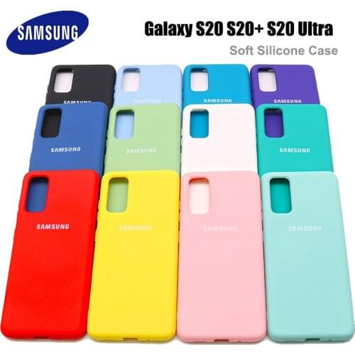 Samsung Silicone Cover Soft Liquid Silicone Office Solid color Style Case for Galaxy S20 S20 Plus S20 Ultra With Logo