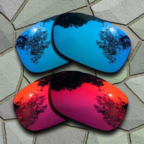 Sky Blue&Violet Red Sunglasses Polarized Replacement Lenses for Oakley Twoface