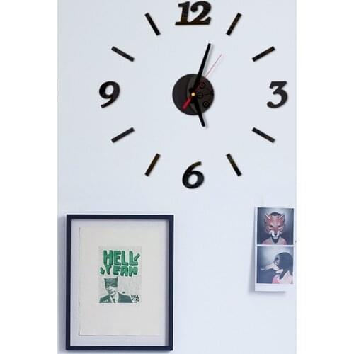 Modern Large Wall Clock 3d Mirror Sticker Unique Big Number Watch Diy Decor Wall Clock Art Sticker Decal Home Modern Decoration