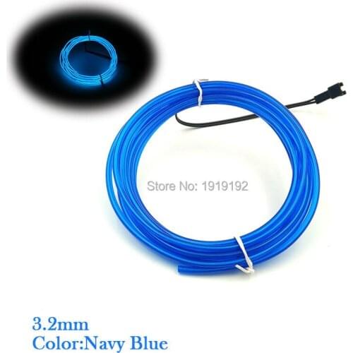 10 Colors Select 3.2mm 20Meters EL wire for House Festival Party decoration flexible neon glowing LED light by AC100-220V Driver
