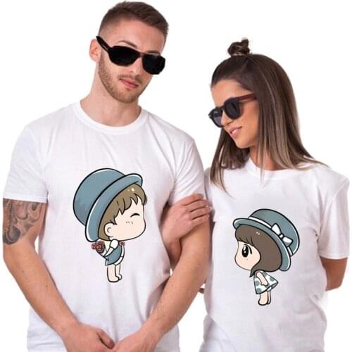 Couple Stickers Heat Transfer Hot Press Ironing Washable Applique iron On T-shirt Patches for Lovers gifts Diy Badges Appliques