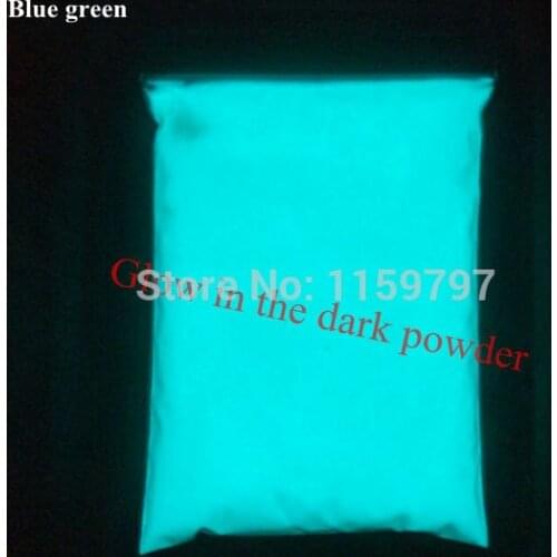 Bright Sky Blue Color and Green Color Phosphor Powder Glow in the Dark Powder Luminous Pigment Photoluminescent Dust Coating