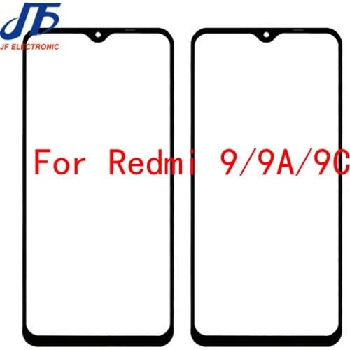 10Pcs/Lot For Xiaomi Redmi 9 9A 9C Touch Screen Panel Front Outer Glass Lens For REDMI 9i 9AT Front Glass Touch Screen With OCA