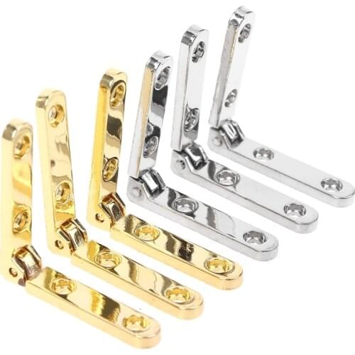 10Pcs/Bag 90 Degree Hinges Zinc Alloy Spring Hinge for Wooden Box Jewellery Case