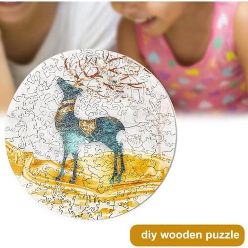 152Pcs/Set Jigsaw Toy Eye-catching Parent-child Interactive Polished Adults Children Wooden Puzzle Toy for Kindergarten
