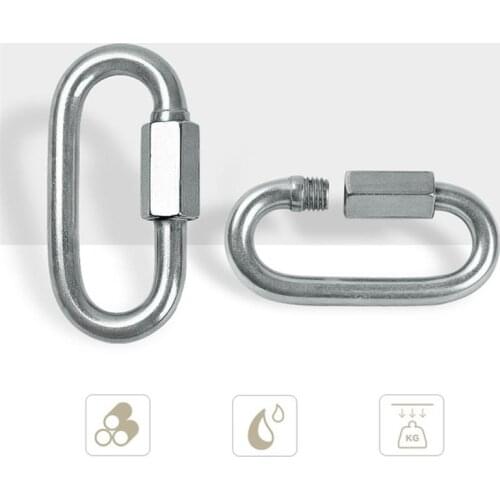 2PCS/4PCS Carabiner Clip Stainless Steel Heavy Duty Camping Carabiner Locking Carabiner Backpack Buckle Keychain Outdoor