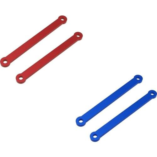 2Pcs Metal Front Suspension Arm Mount Reinforcement Plate Tie Bar for 1/10 Traxxas Slash 2WD Rustler Stampede Parts