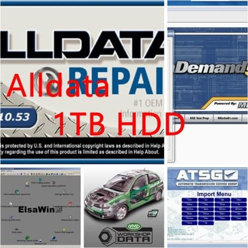 2021 Alldata 10.53 1TB HDD All data auto repair software mit//chell OD5 2015 Vivid Workshop data ATSG ElsaWin Tis2000 1000gb