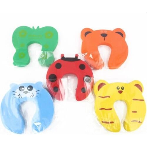 5pcs/lot Silicone Doorways Gates Decorative Door Stopper Baby Safety Care Cartoon Animal Jammer Kid Children Protection