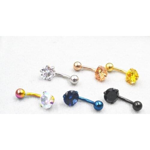 60pcs Shine CZ Belly Button Rings Sexy Woman Belly Piercing Barbell Surgical Steel Navel Piercing Women Fashion Body Jewelry NEW