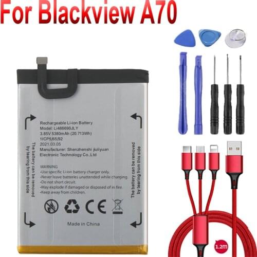 5380mAh For Blackview A70 Battery +USB cable+toolkit