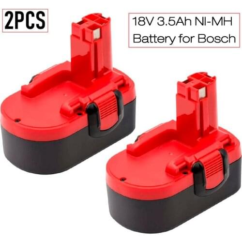 2PCS 3500mAh Nimh Ni-MH 18V Power Tools Rechargeable Battery for Bosch GSR18VE-2 PSR18VE-2 BAT025 BAT026 BAT180 BAT181 BAT189