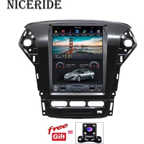 Android 7.1 GPS Navi 10.4" Vertical Screen Tesla Style Car DVD Multimedia for Ford Mondeo 2007-2012 2GB 32/64GB BT Radio wifi