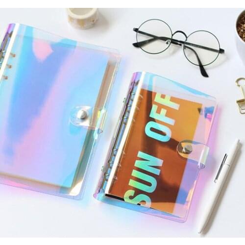 A5 A6 Laser Notebook Planner Organizer Binder Books Journal Sketchbook Accessories Diary School Office Supplies Notebook