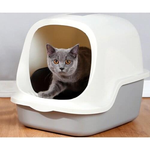 Large Cat Litter Box Fully Enclosed Cats Toilet Flip Type Odor Proof And Splash Proof Cats Litter Basin Pet Products