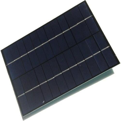BUHESHUI 5.5W 12V Polycrystalline Solar Panel Charger+3M Cable DC5521 Ouput Solar Battery System Charger 210*165MM 10pcs