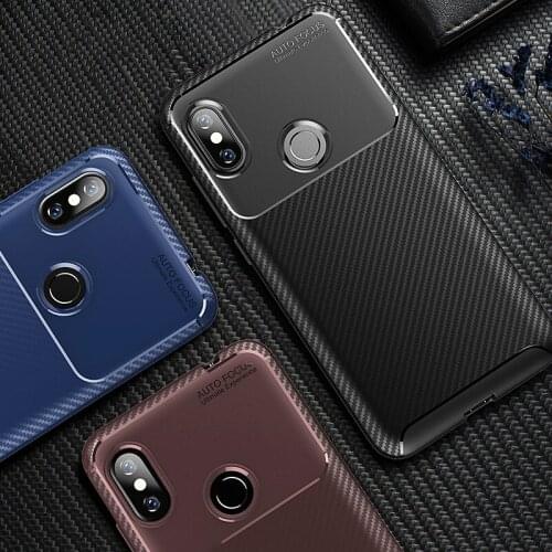 Carbon Fiber Cover For Xiaomi Redmi Note 6 Pro Case Luxury Soft TPU Slim Silicone Case for Redmi Note 6 Back Cover For Note 6