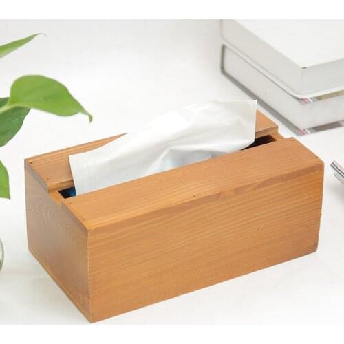Wood Tissue Box Napkin Storage Box Waterproof Toilet Paper Holder Large Cartons Towel Rack Broader Tissue Boxes