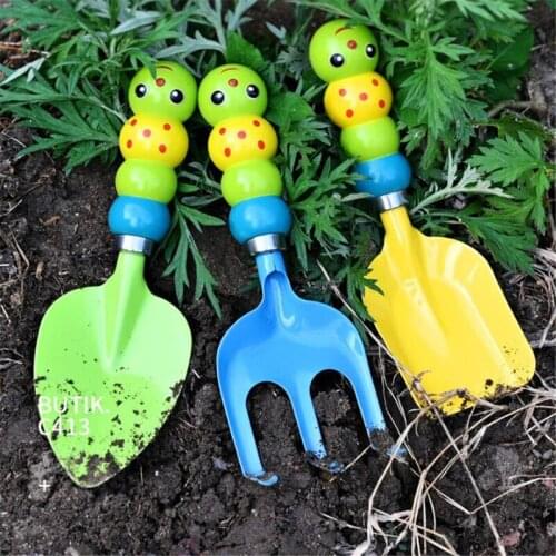 Child Spade Shovel Stainless Steel Plastic Handle Garden Rake Potted Trowel Planting Bonsai Weeding Tool Seaside Dig Sand Toy