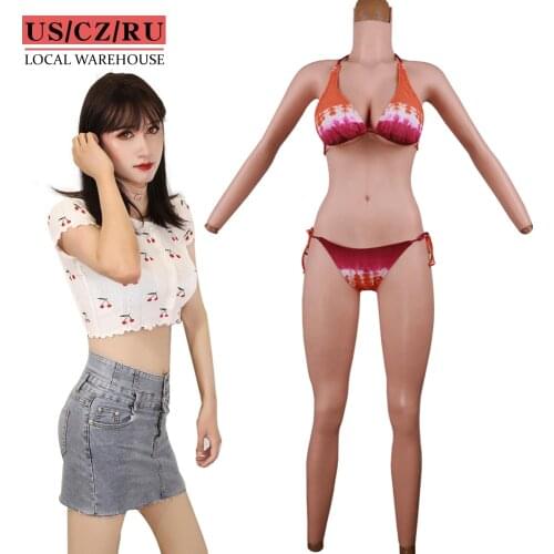 Eyung Suit Breast Forms With Fake Pussy Panties Bodysuit Silicone Vagina Underwear With Silicone Breast Plate Form Crossdresser
