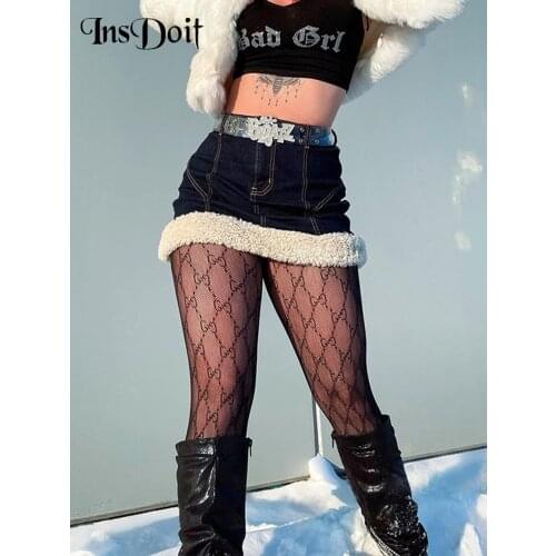 INSDOIT Denim Skirts For Women